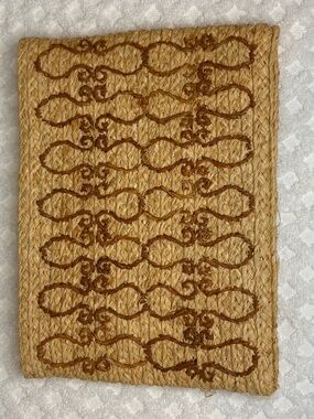 Bullbella Woven Straw Clutch | Embroidered Foldover Handbag